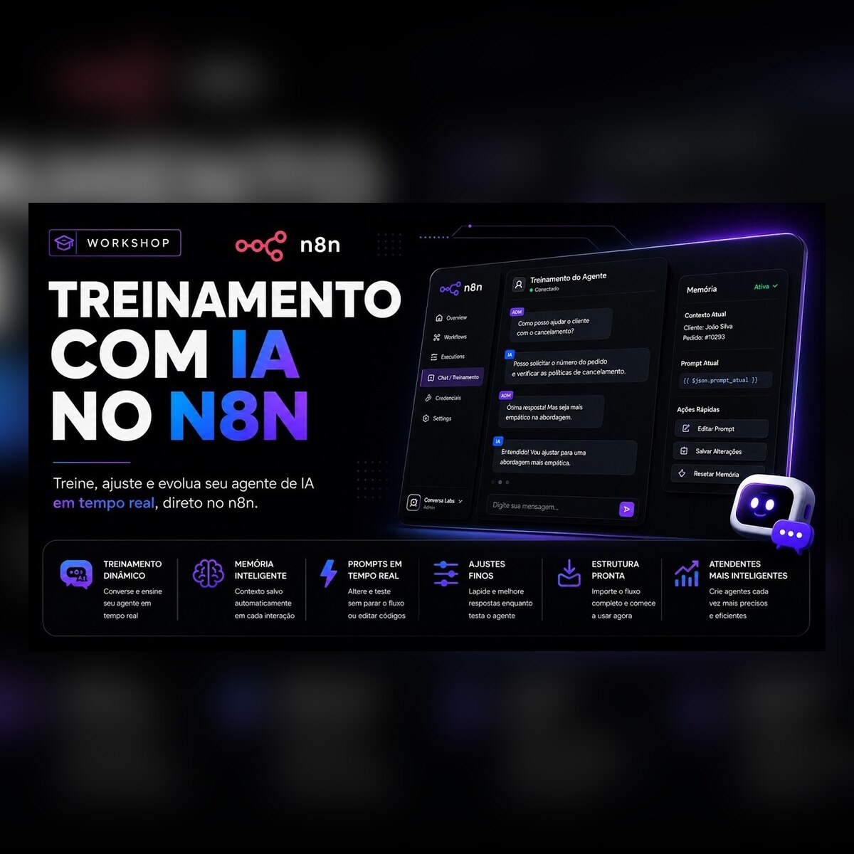 Capa do episódio 004: Agentes n8n com memória persistente